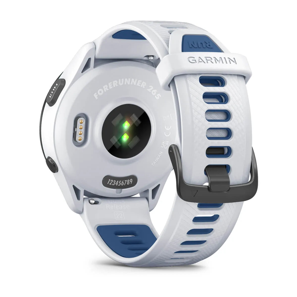 Garmin Forerunner 265 Weiss/Schwarz mit Schnellwechsel-Silikon-Armband - machsport – Bild 