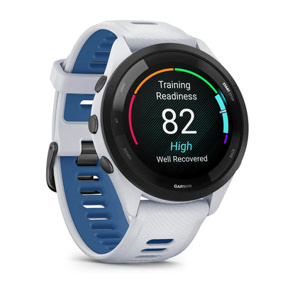 Garmin Forerunner 265 Weiss/Schwarz mit Schnellwechsel-Silikon-Armband - machsport