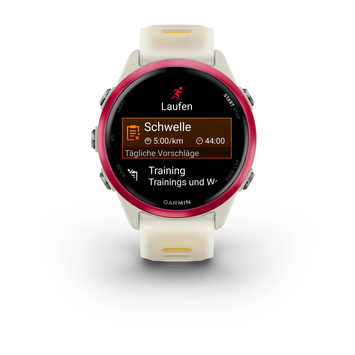Garmin Forerunner® 570 - 42mm Bone/Himbeerrot Aluminium - machsport – Bild 