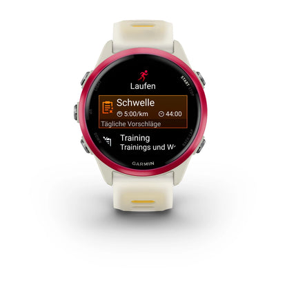 Garmin Forerunner® 570 - 42mm Bone/Himbeerrot Aluminium - machsport