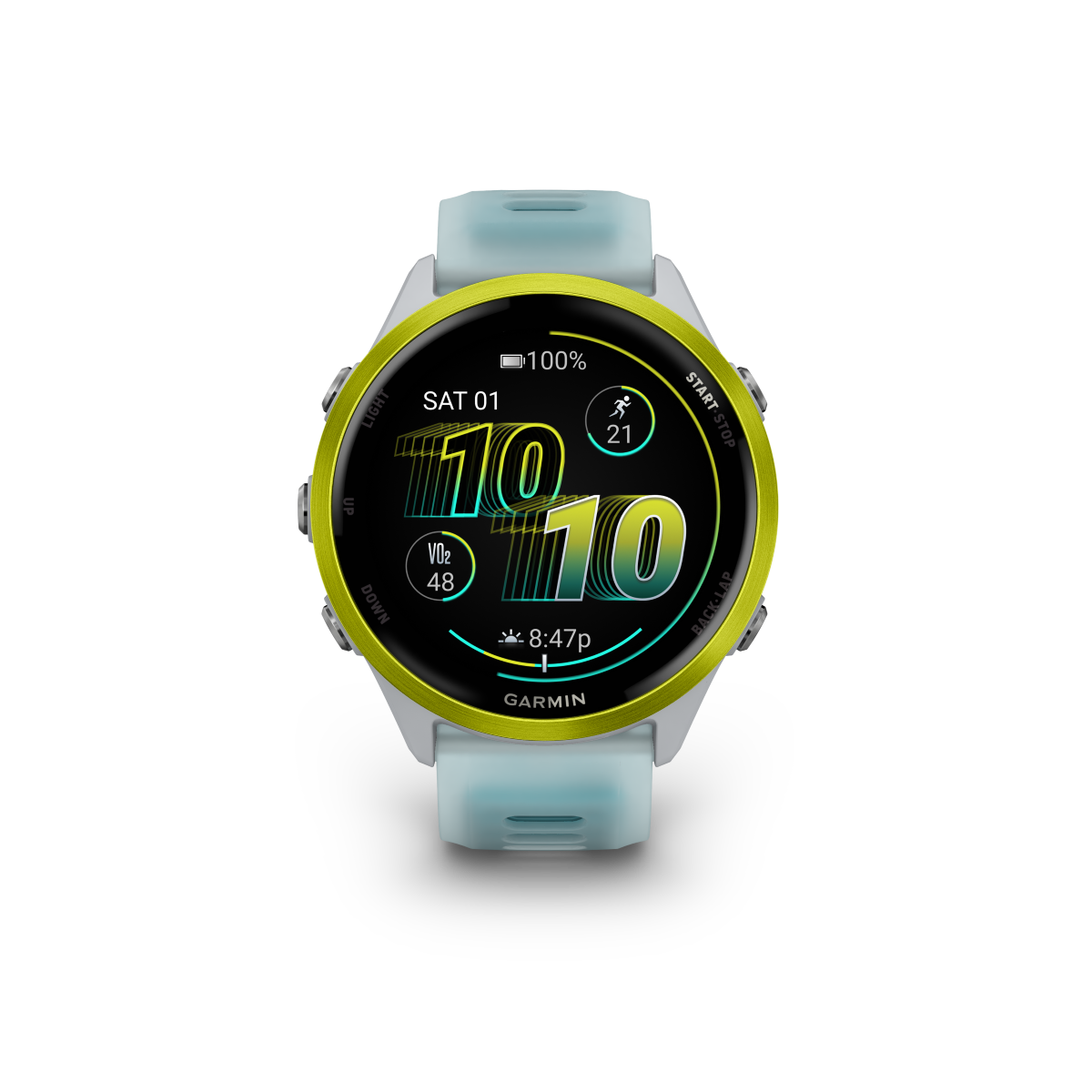 Garmin Forerunner 570 - 47mm Steinweiss/Amp Yellow Aluminium - machsport