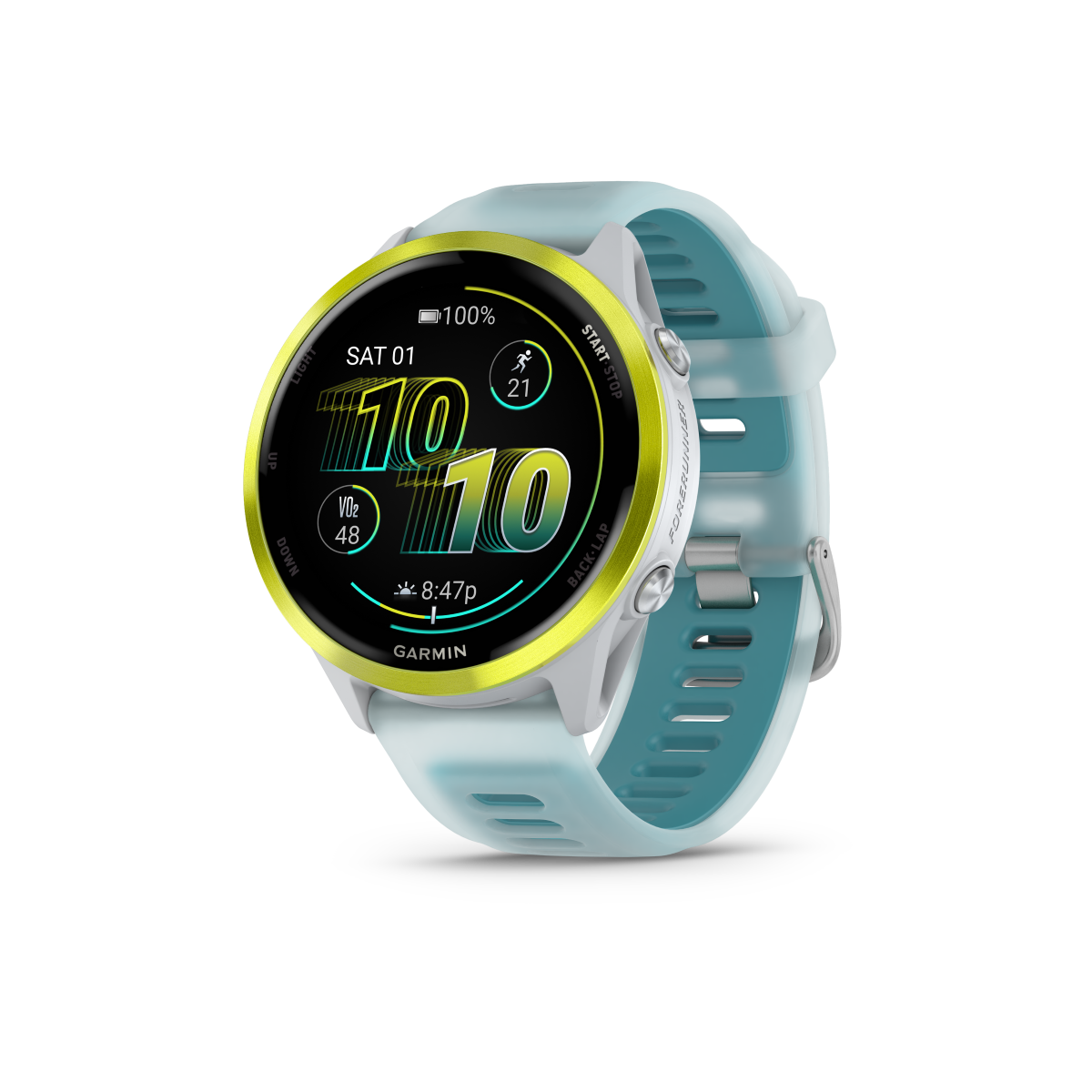Garmin Forerunner 570 - 47mm Steinweiss/Amp Yellow Aluminium - machsport