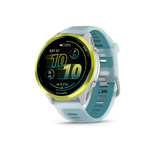 Garmin Forerunner 570 - 47mm Steinweiss/Amp Yellow Aluminium – weiß / ONE SIZE