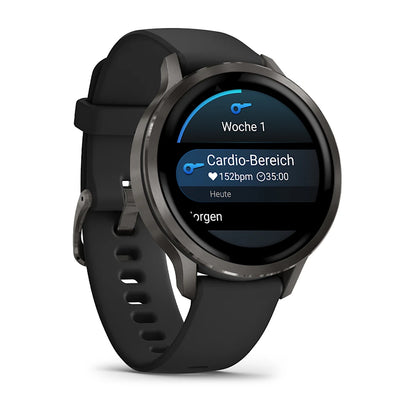 Garmin Venu® 4 - 41 mm Schwarz/Schiefergrau mit Schnellwechsel-Silikon-Armband 18 mm - machsport