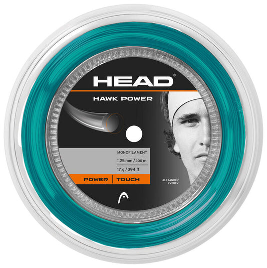 Head Tennissaeiten Hawk Power 1,25mm 200 Meter Rolle – blau / ONE SIZE