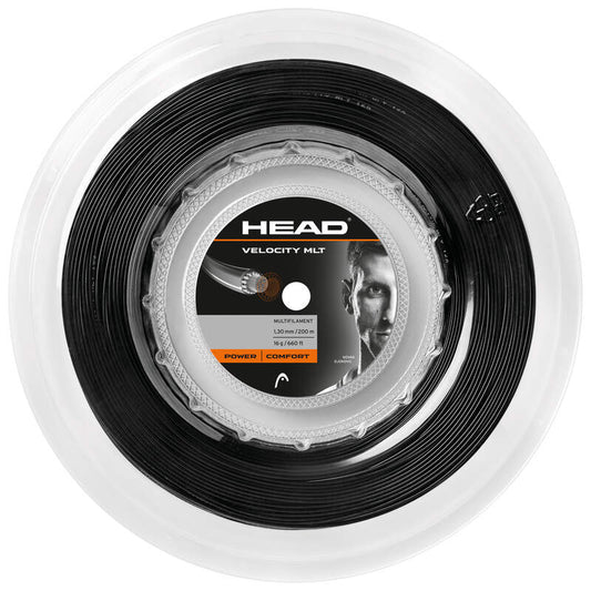 Head Tennissaite Velocity MLT Rolle 200 Meter 1,25 mm – schwarz / ONE SIZE