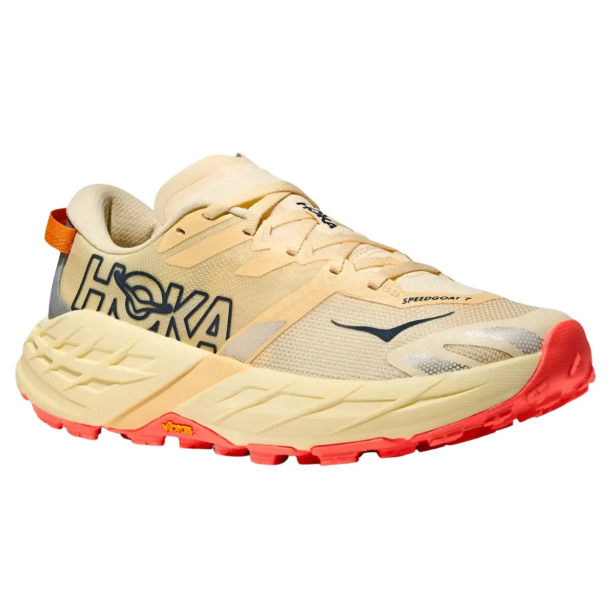 Hoka Damenlaufschuhe Speedgoat 7, Trailrunning-Schuhe für lange Trails mit Vibram , vintage yellow - machsport – Bild 