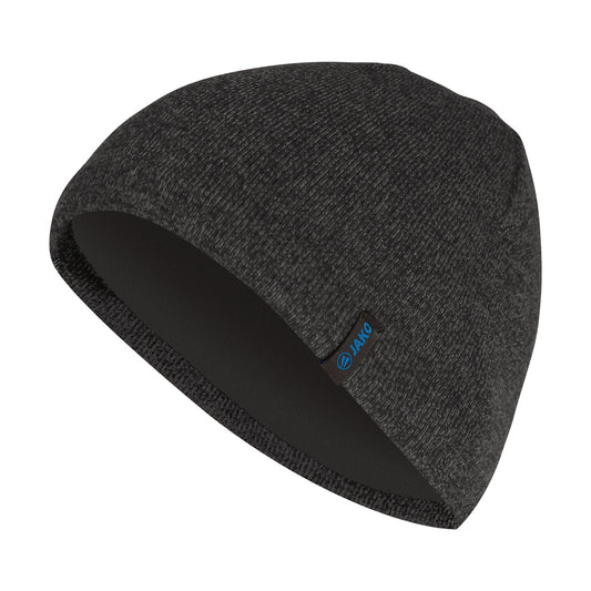 Jako melierte Strickmütze – schwarz / Junior