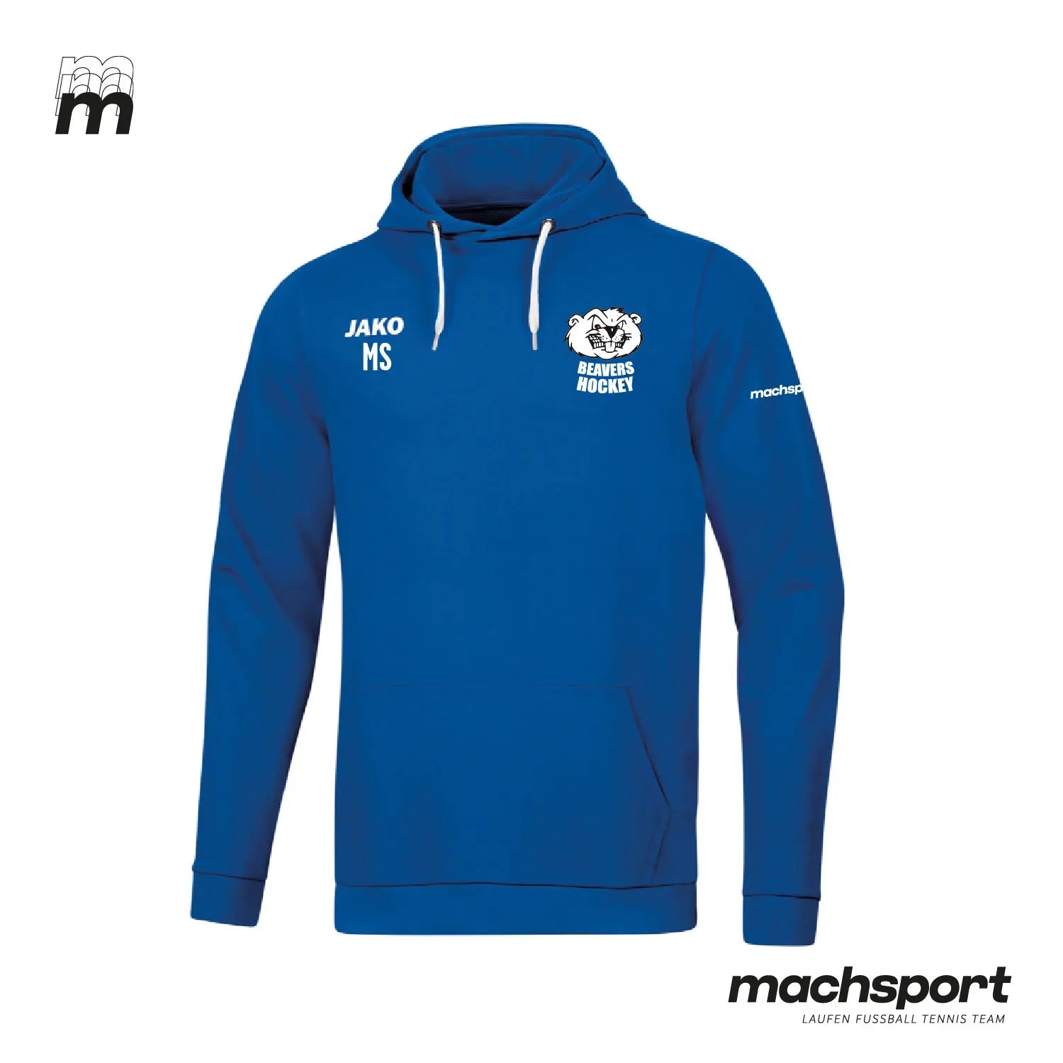 Beavers Hockey Basic Hoodie von Jako, Teamsport Kapuzenpullover in sportlichem Design mit Logo und bequemer Passform. – Bild 