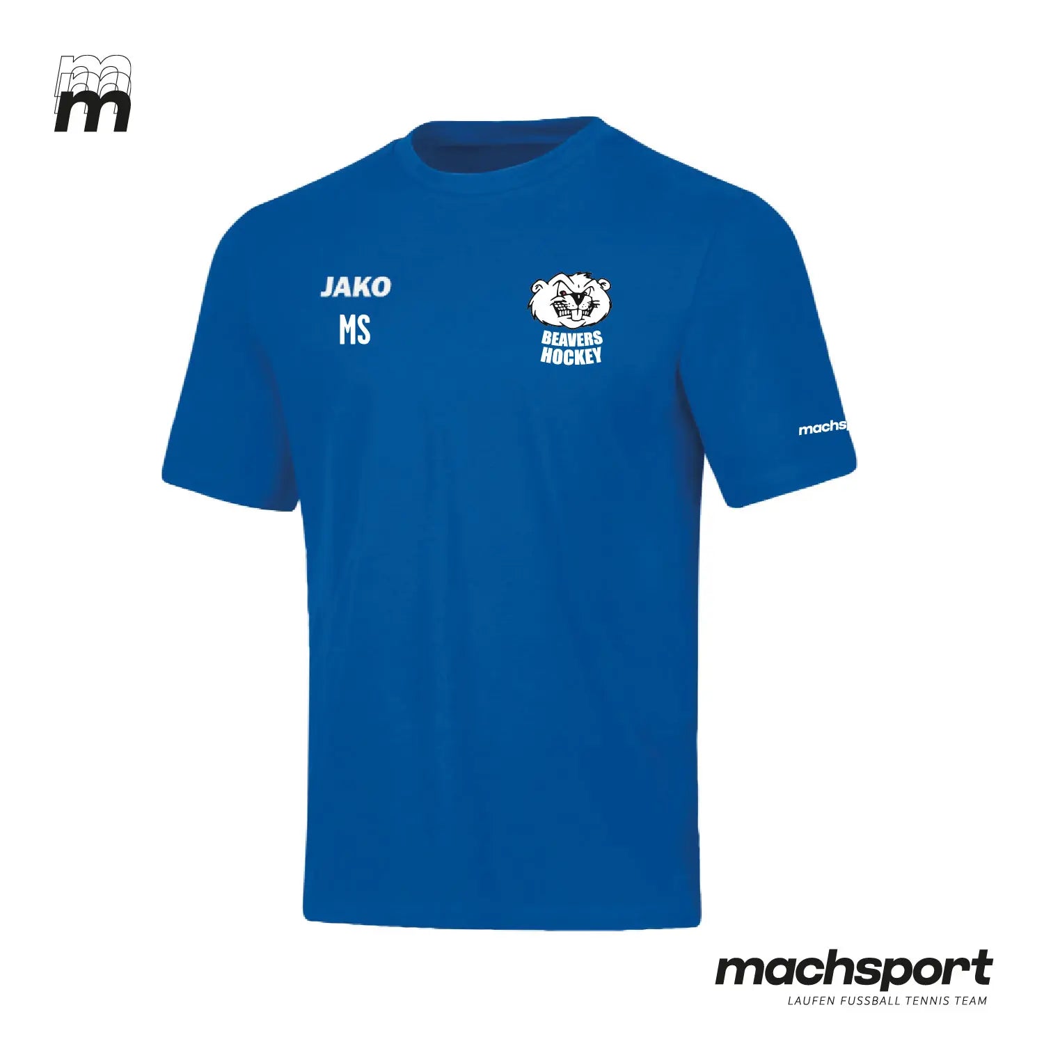 Beavers Hockey Basic T-Shirt von Jako, Teamsport, bequemes schwarzes Trikot mit Beavers-Logo für sportlichen Einsatz. – Bild 