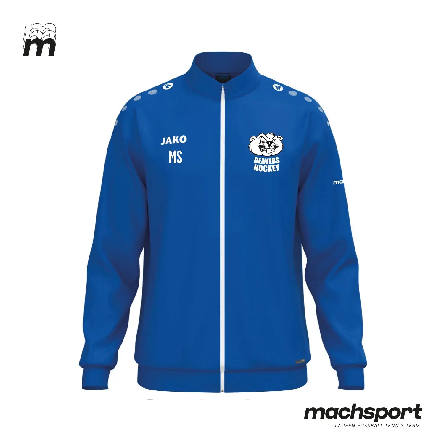 Beavers Hockey Trainingsjacke von Jako, Teamsport, mit Reißverschluss und Logo, bequemes Sportoberteil für Training und Freizeit – Bild 