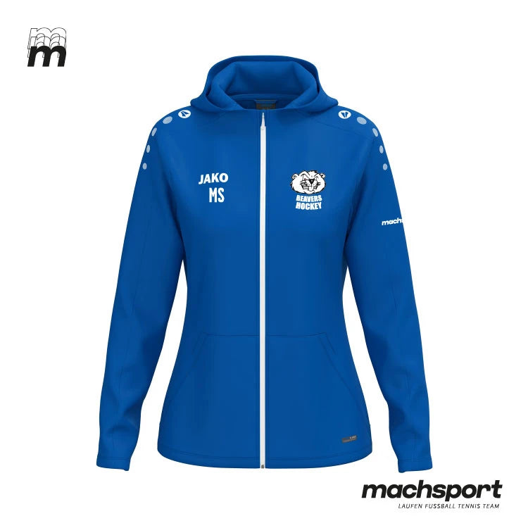 Jako Damen Beavers Hockey Trainingsjacke mit Kapuze, Teamsport, weiches Material, ideal für Training und Freizeit. – Bild 