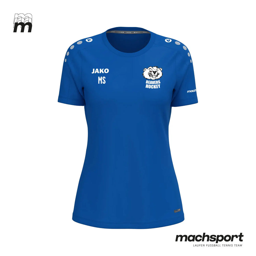 Damen Trainingsshirt von Jako für Beavers Hockey, atmungsaktives Teamsport-Shirt mit sportlichem Design, auf dem Bild sichtbar.