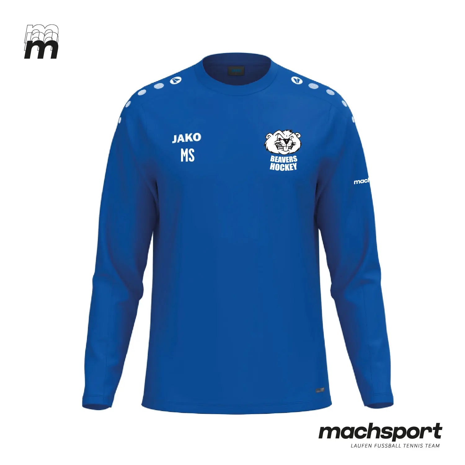 Beavers Hockey Trainingsweater von Jako, Teamsport, bequemes schwarzes Sweatshirt mit Beavers-Logo für Training und Freizeit. – Bild 