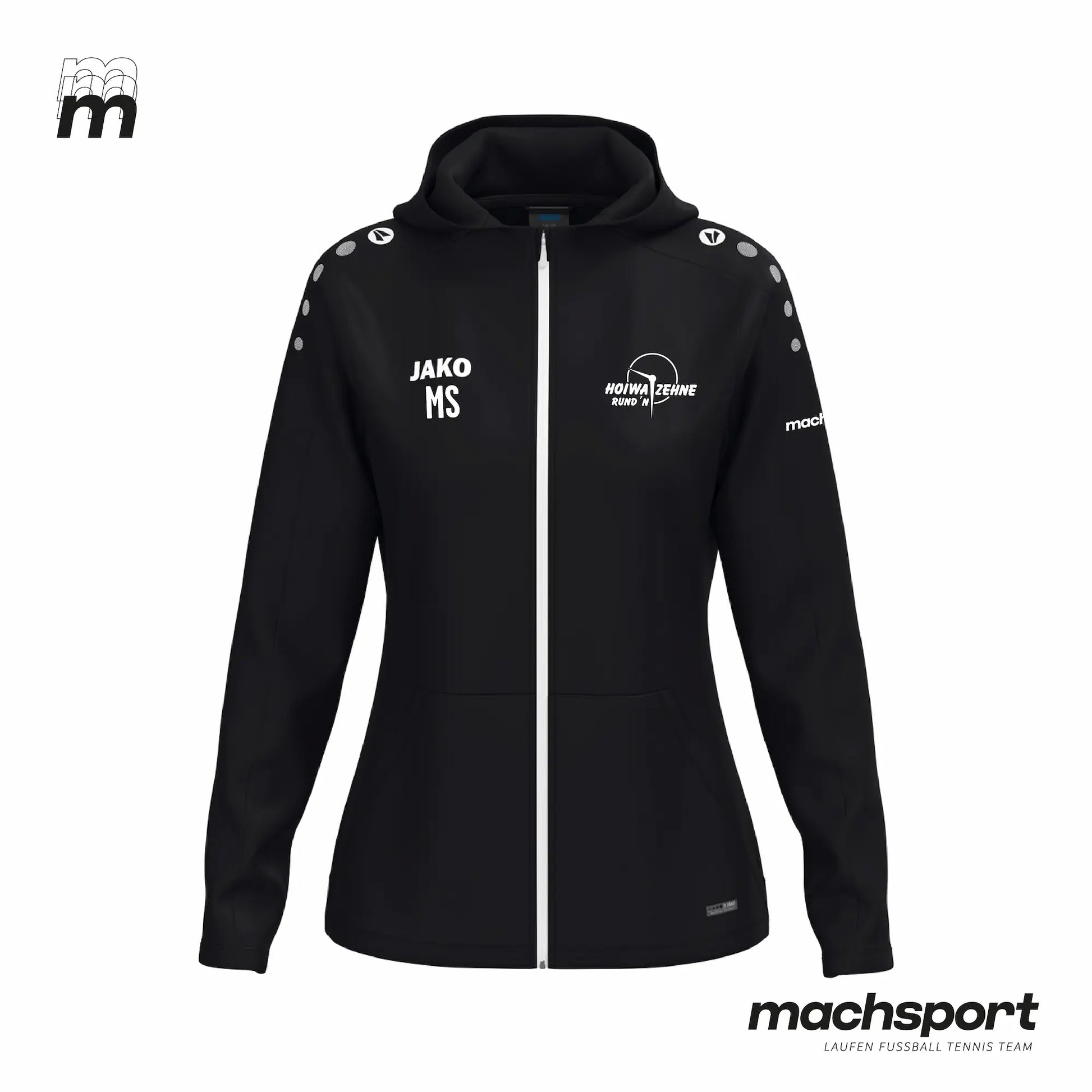 Hoiwa Zehne Rund'n Trainingsjacke mit Kapuze Damen - machsport – Bild 