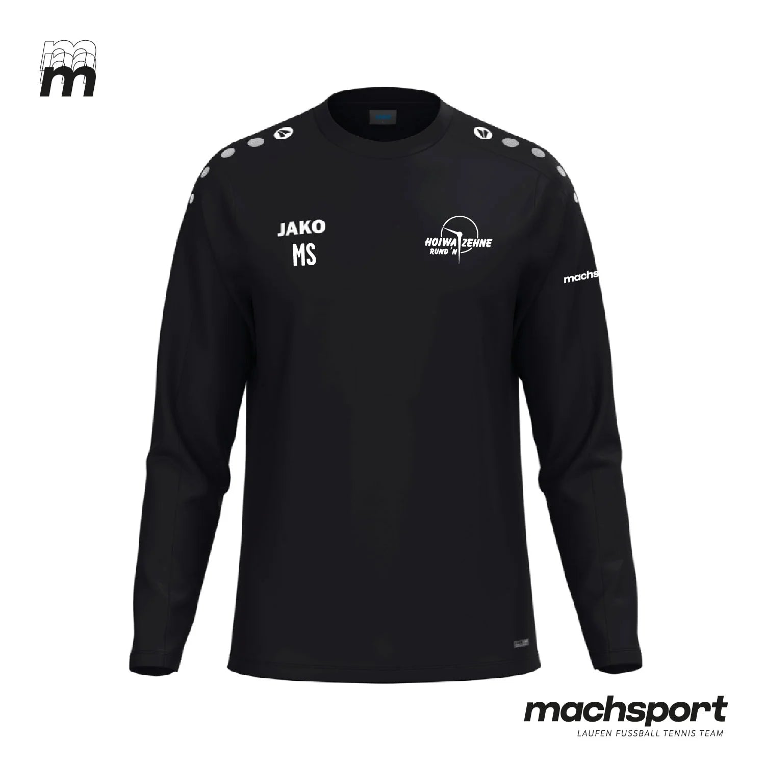 Jako Hoiwa Zehne Rund'n Teamsport Trainingssweater aus weichem Material, ideal für sportliche Aktivitäten und Teamtraining. – Bild 