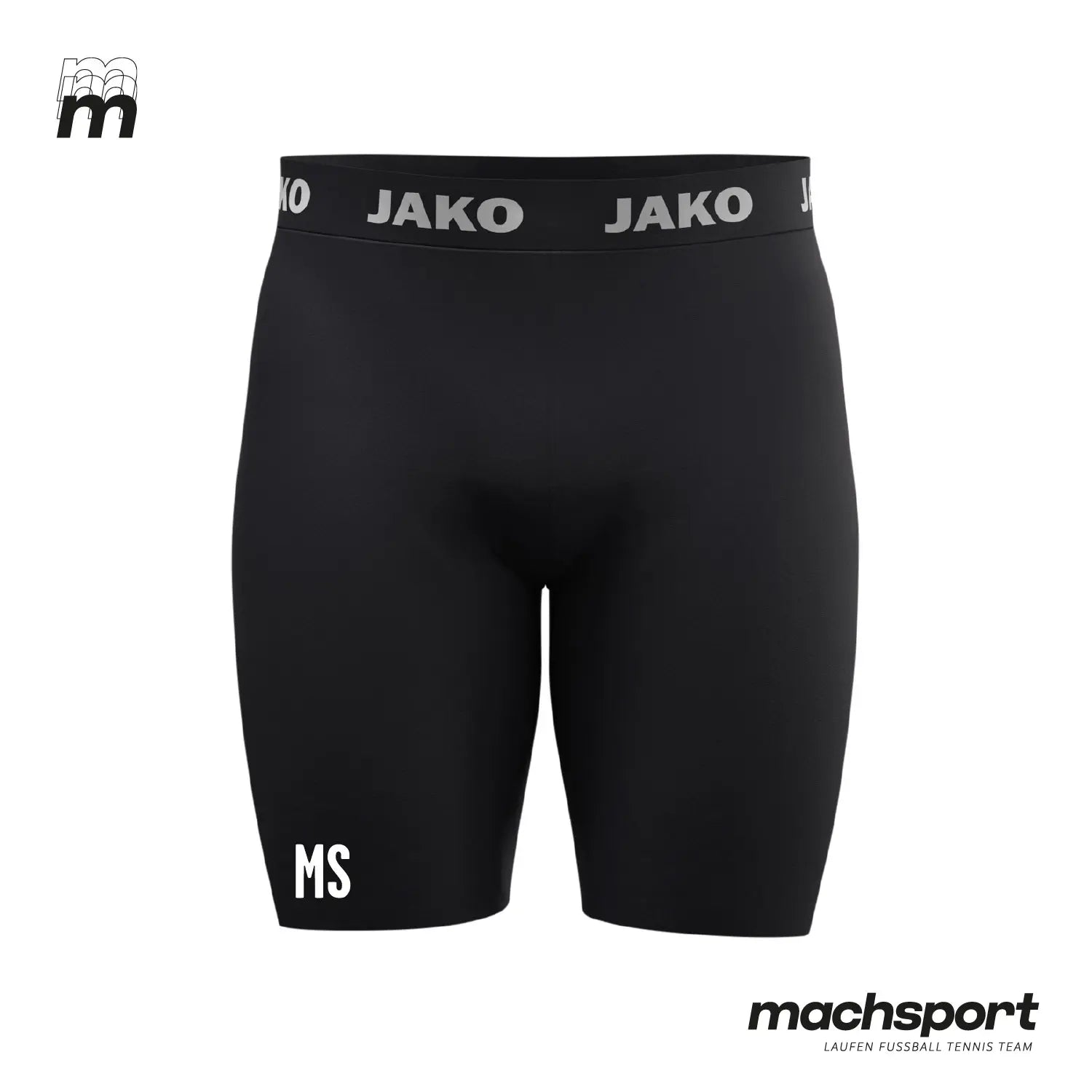 Jako Hoiwa Zehne Rund'n Unterziehshort für Teamsport, eng anliegend und atmungsaktiv, in schwarzer Farbe. – Bild 