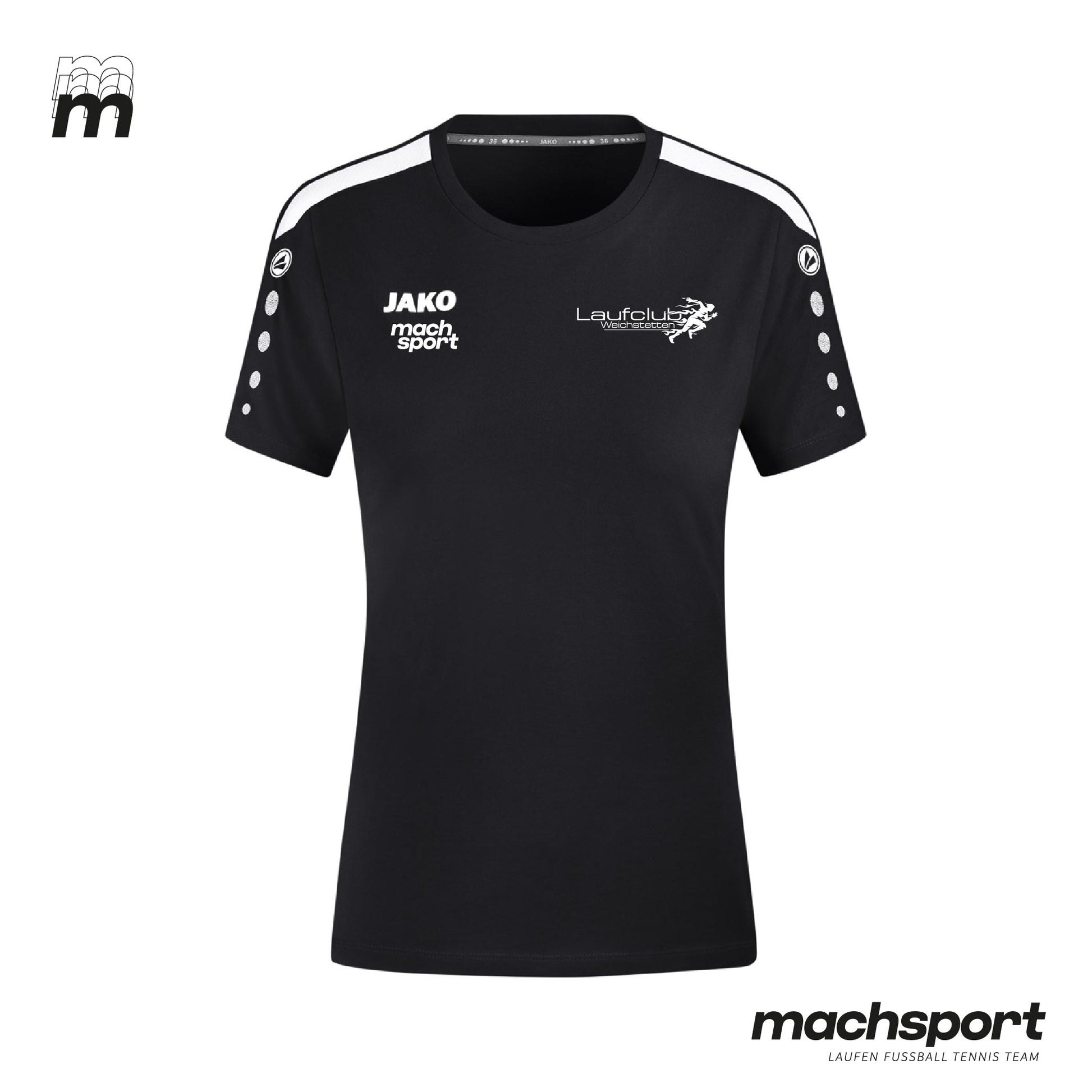 Laufclub Weichstetten Trainingsshirt Damen schwarz - machsport – Bild 