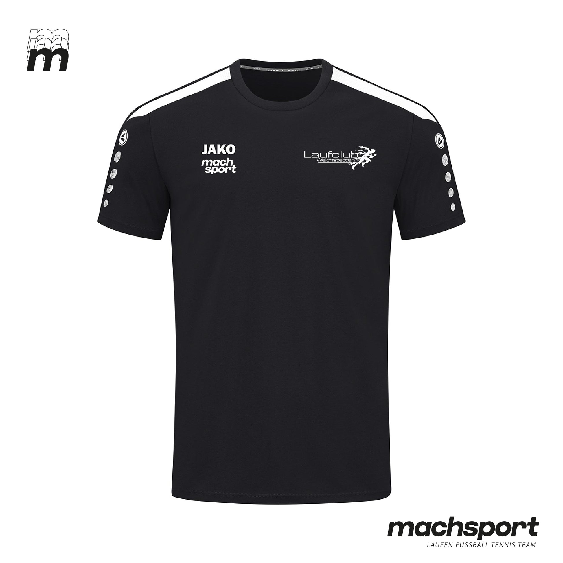 Laufclub Weichstetten Trainingsshirt schwarz - machsport – Bild 