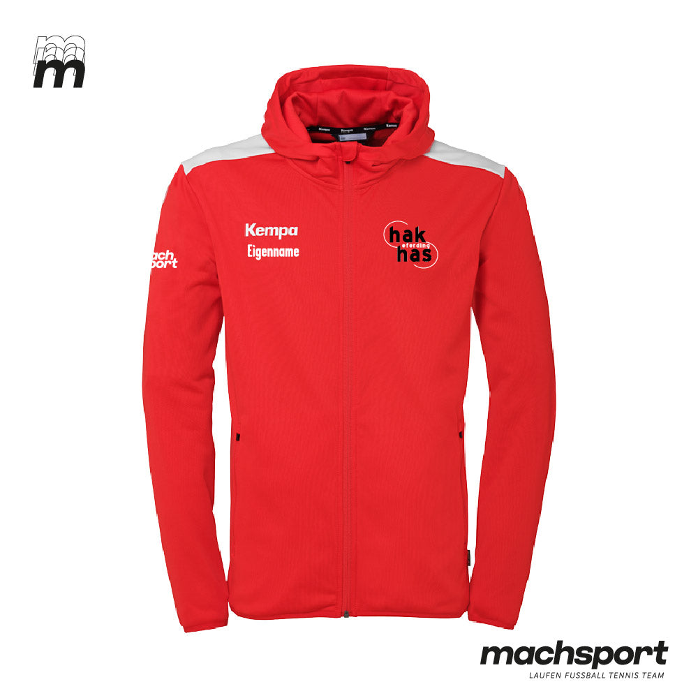 HAK | HAS Eferding Trainingsjacke mit Kapuze rot - machsport – Bild 