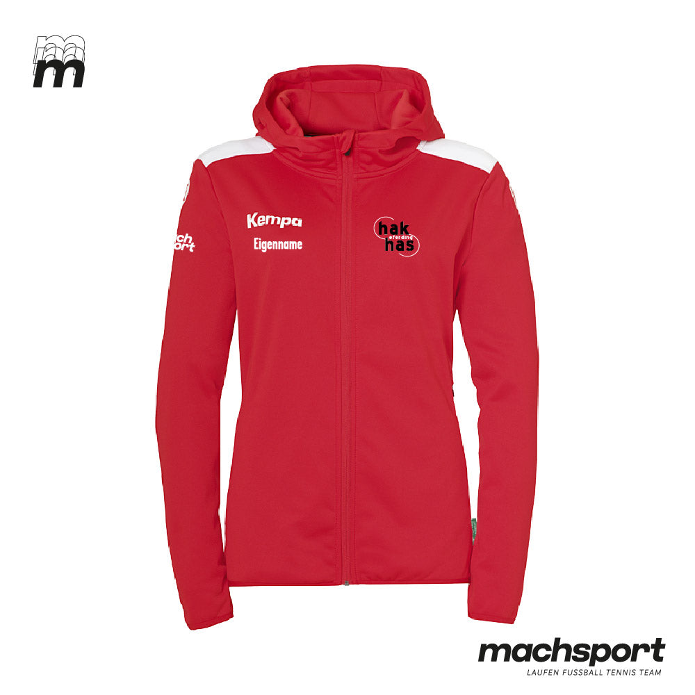 HAK | HAS Eferding Trainingsjacke mit Kapuze rot Damen - machsport – Bild 