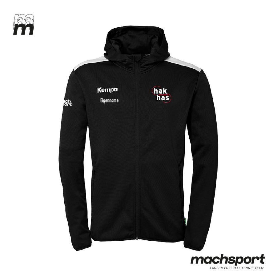 HAK | HAS Eferding Trainingsjacke mit Kapuze schwarz - machsport