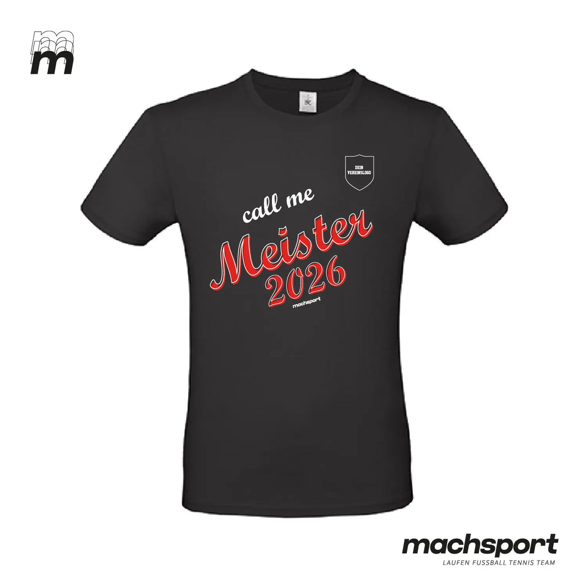 Meistershirt "Call me Meister" schwarz - machsport – Bild 