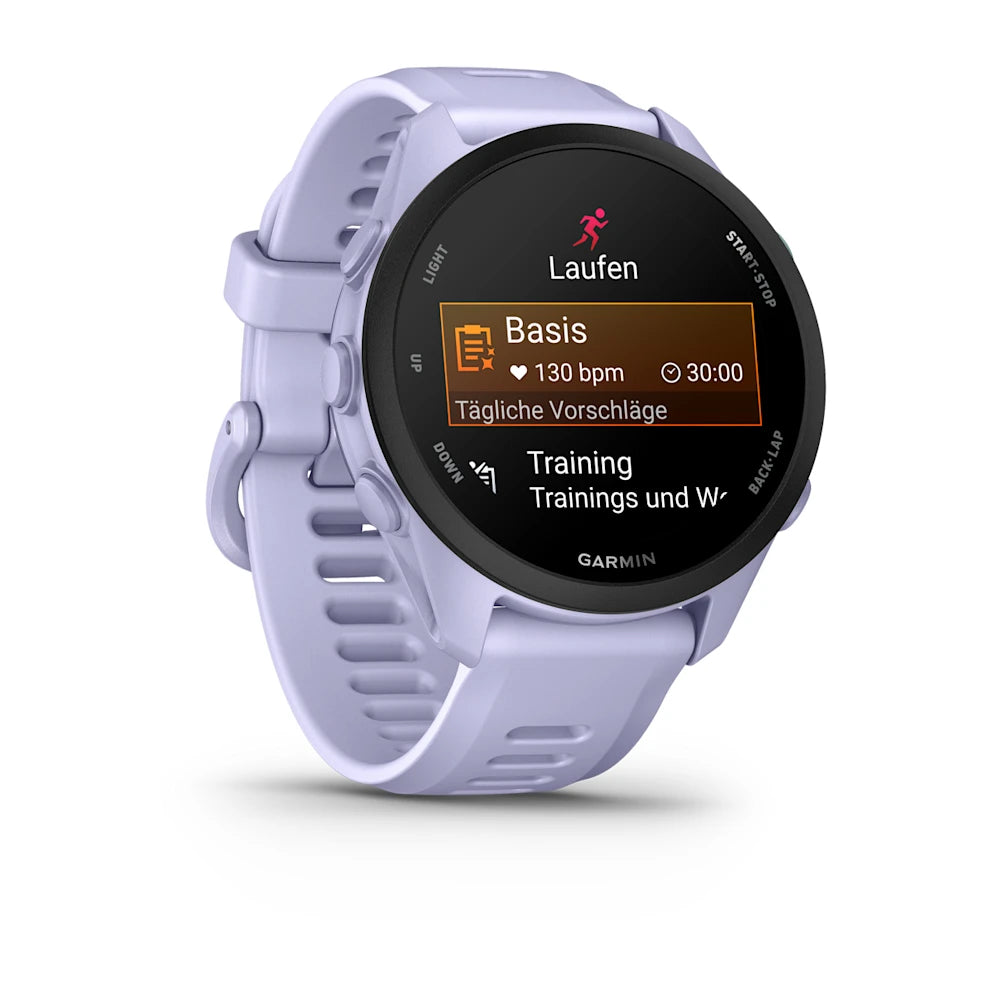 Garmin Forerunner 70, Cool Lavender mit Schnellwechsel-Armband 20 mm Silikon – Bild 