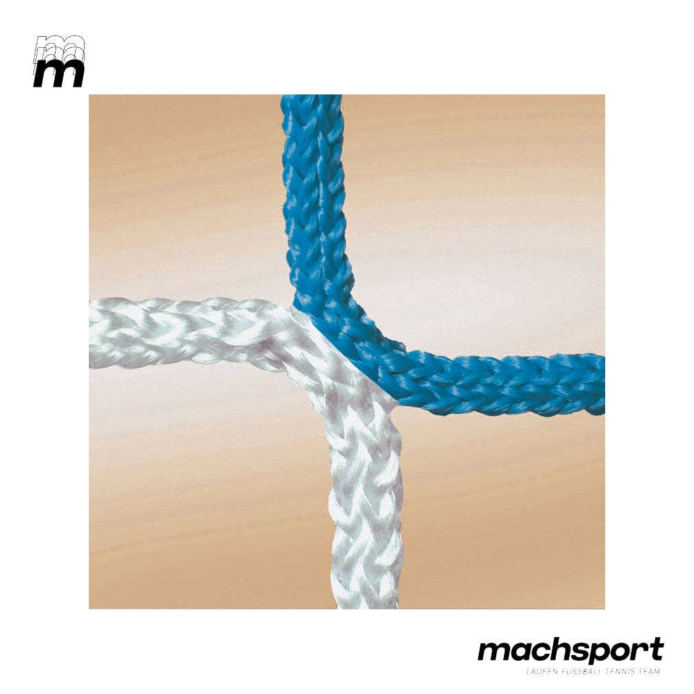 Fußballtornetz 7,5 x 2,5 m - 0,8 x 1,5 m (weiss/blau) - machsport