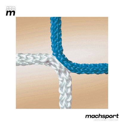 Fußballtornetz 7,5 x 2,5 m - 0,8 x 1,5 m (weiss/blau) - machsport