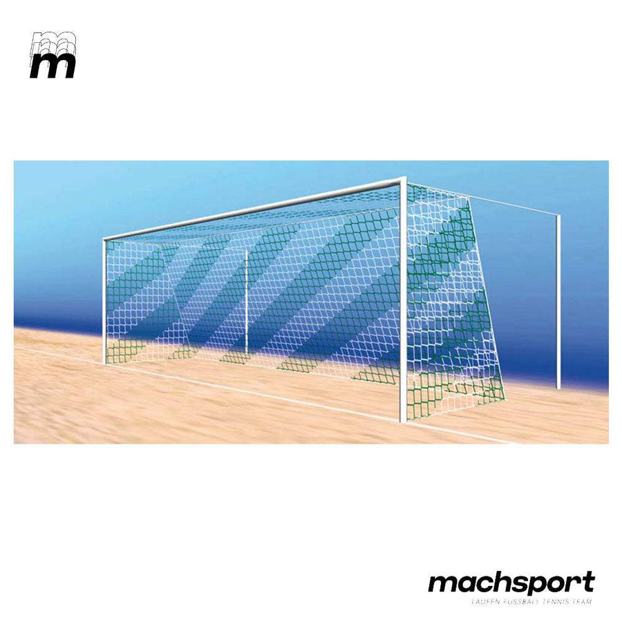 Fußballtornetz 7,5 x 2,5 m - 0,8 x 2,0 m (weiss/blau) - machsport