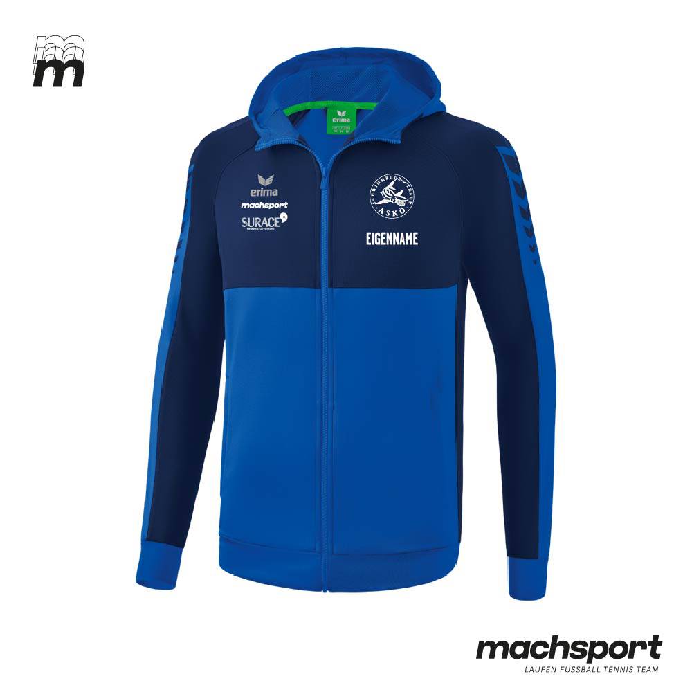 ASKÖ Schwimmklub Traun Trainingsjacke mit Kapuze - machsport – Bild 