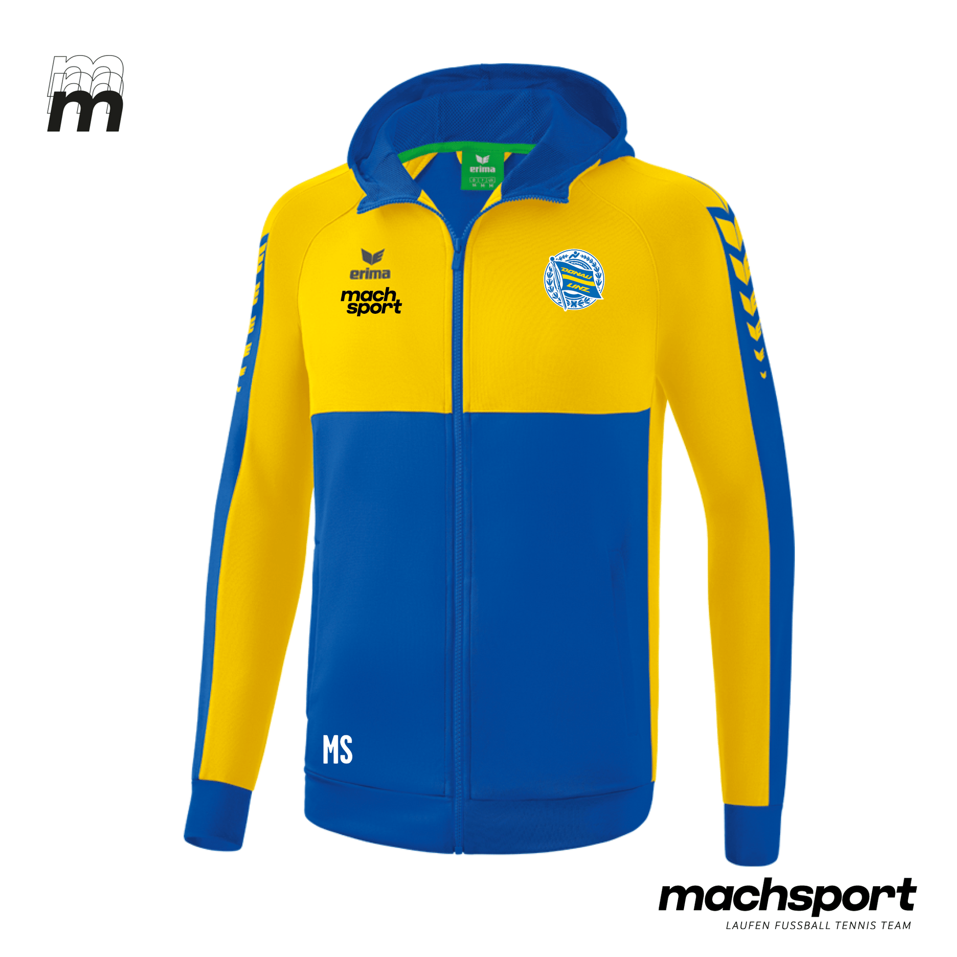 ASKÖ Donau Linz Trainingsjacke mit Kapuze - machsport – Bild 