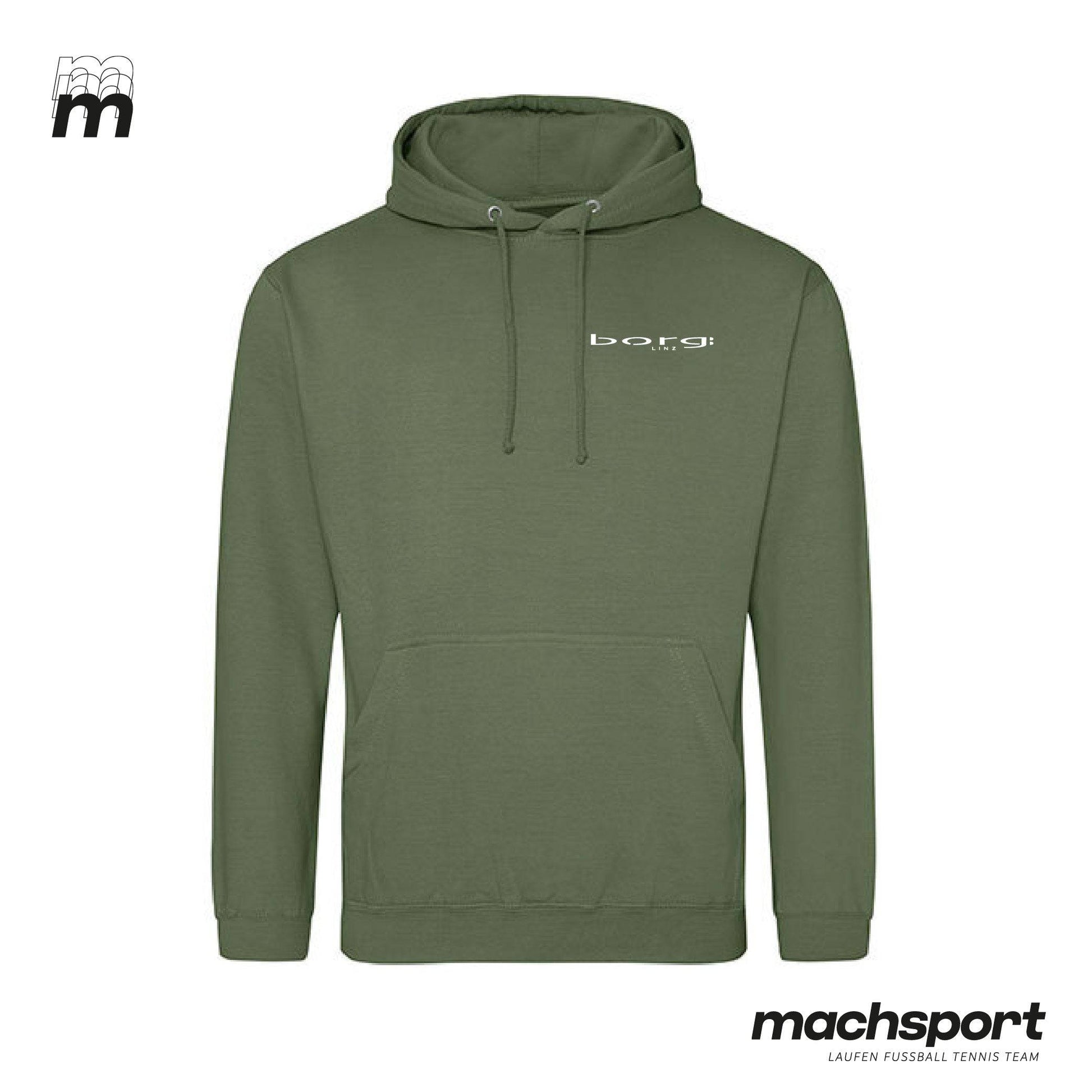 Borg Linz Hoody earthy green - KOMMUNIKATION - machsport – Bild 