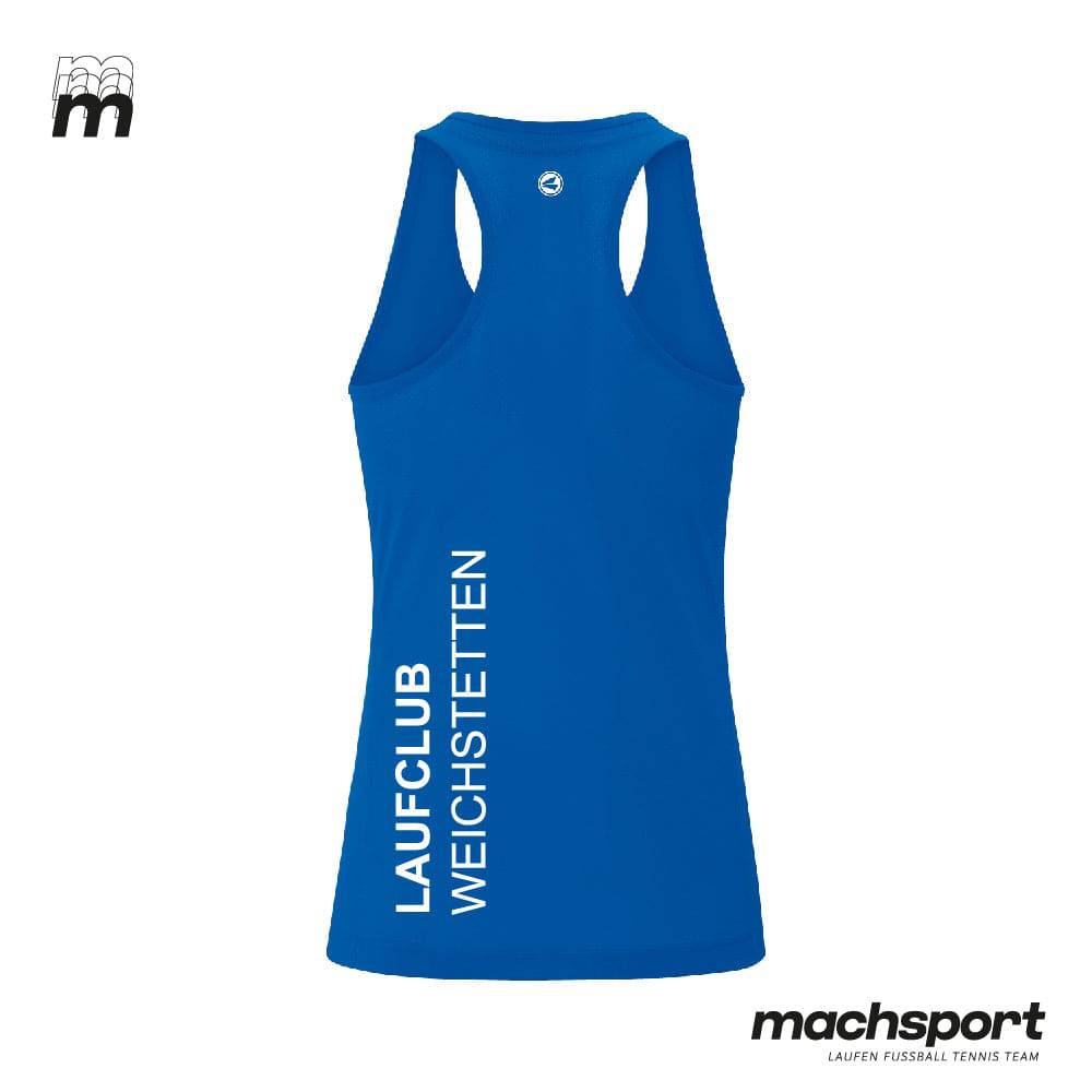 Laufclub Weichstetten Tanktop blau Damen - machsport – Bild 