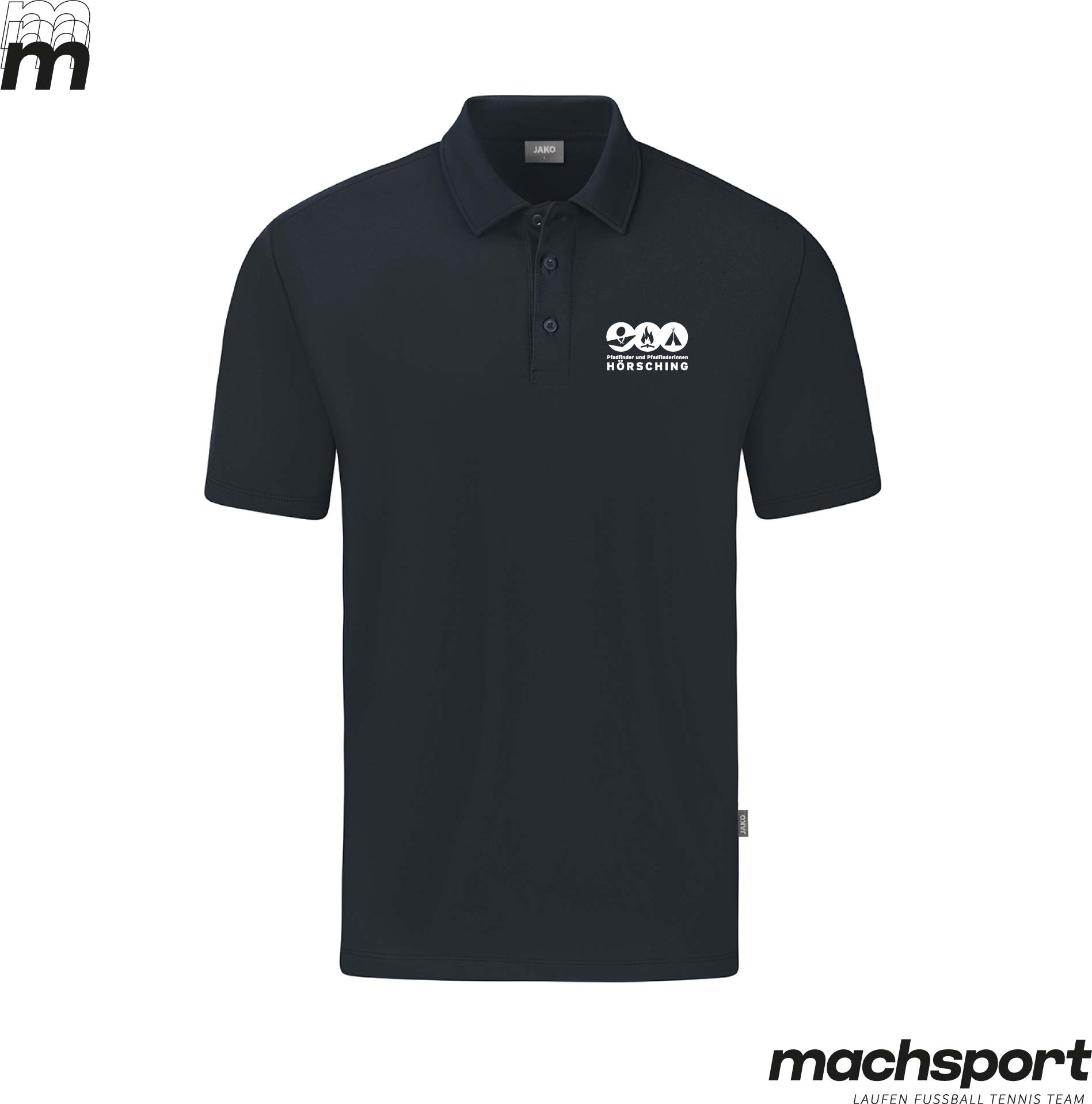 Pfadfinder Hörsching Polo anthrazit Herren - machsport – Bild 