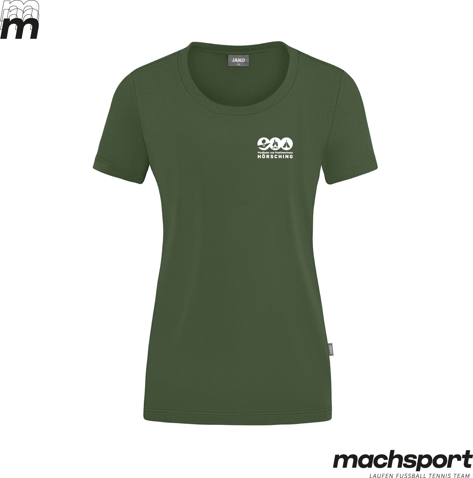 Pfadfinder Hörsching T-Shirt oliv Damen - machsport – Bild 