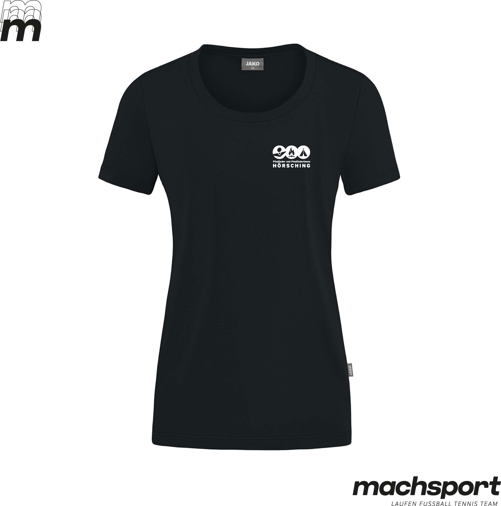 Pfadfinder Hörsching T-Shirt schwarz Damen - machsport – Bild 