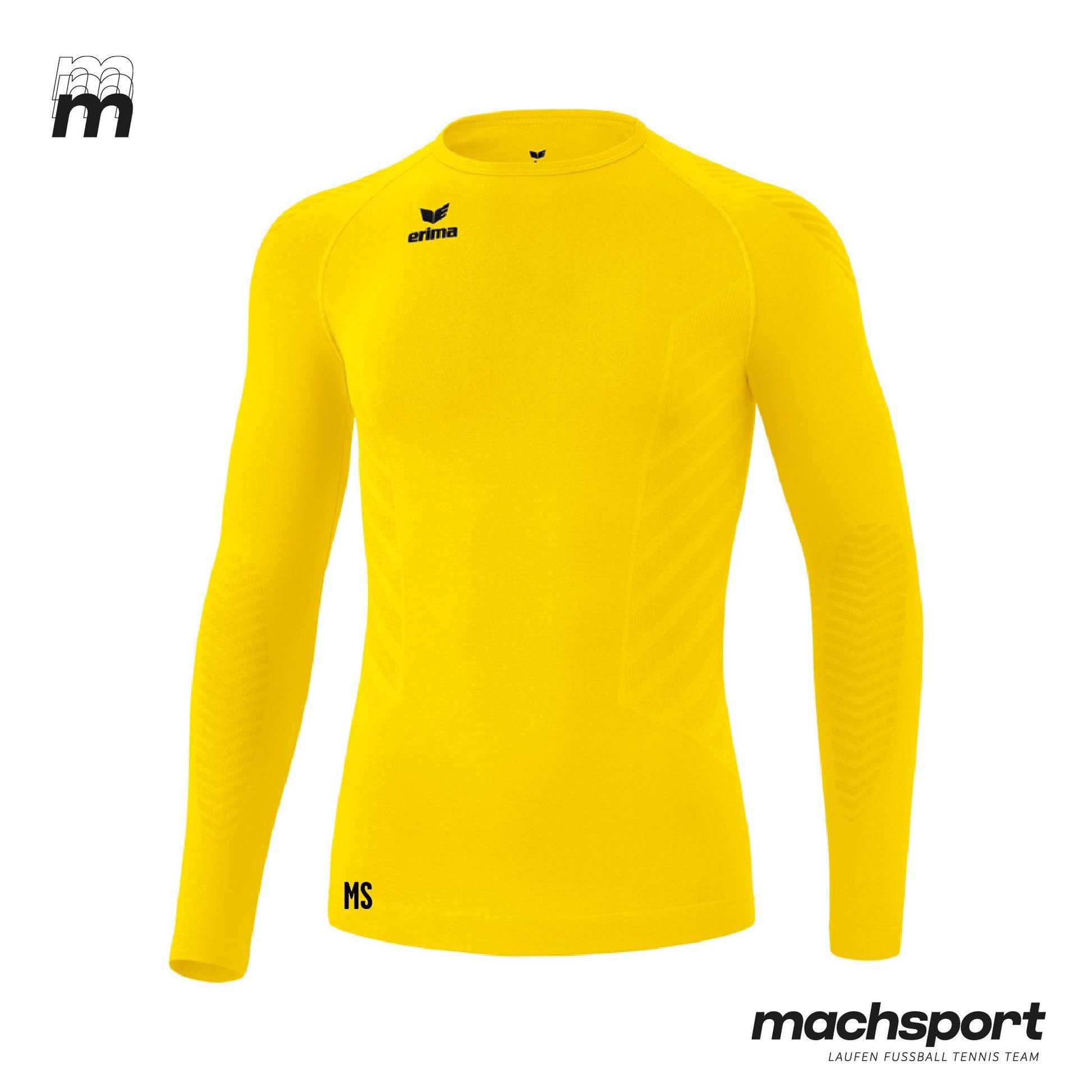 SC St. Pantaleon-Erla Unterziehshirt Gelb - machsport – Bild 
