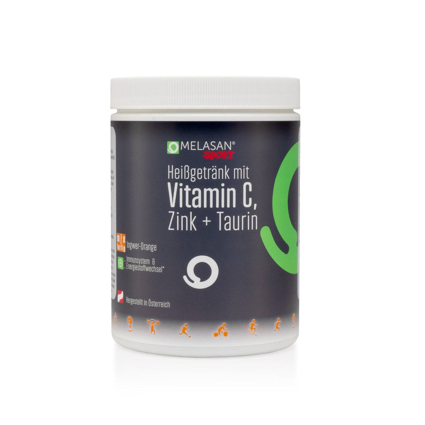 Melasan Heißgetränk mit Vitamin C, Zink und Taurin 650 g - machsport – Bild 