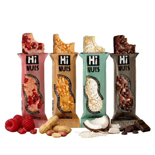 HiNUtS Lieblingsbox MIX (4x3 Riegel), Energieriegel mit Erdnuss, Himbeere, Kokos und Schoko – Default Title