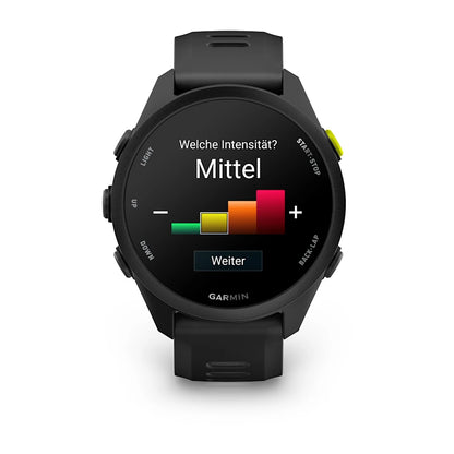 Garmin Forerunner 70 Schwarz, GPS Laufuhr mit AMOLED Display und Schnellwechsel-Armband 20 mm - machsport