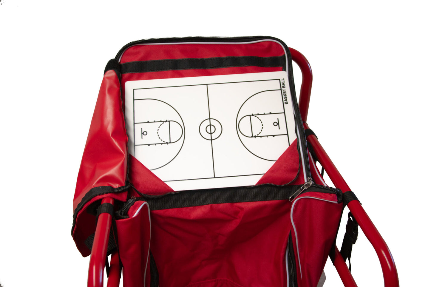 Powershot POWERCART®  - der ultimative Gerätewagen - Basketball rot/weiß - machsport