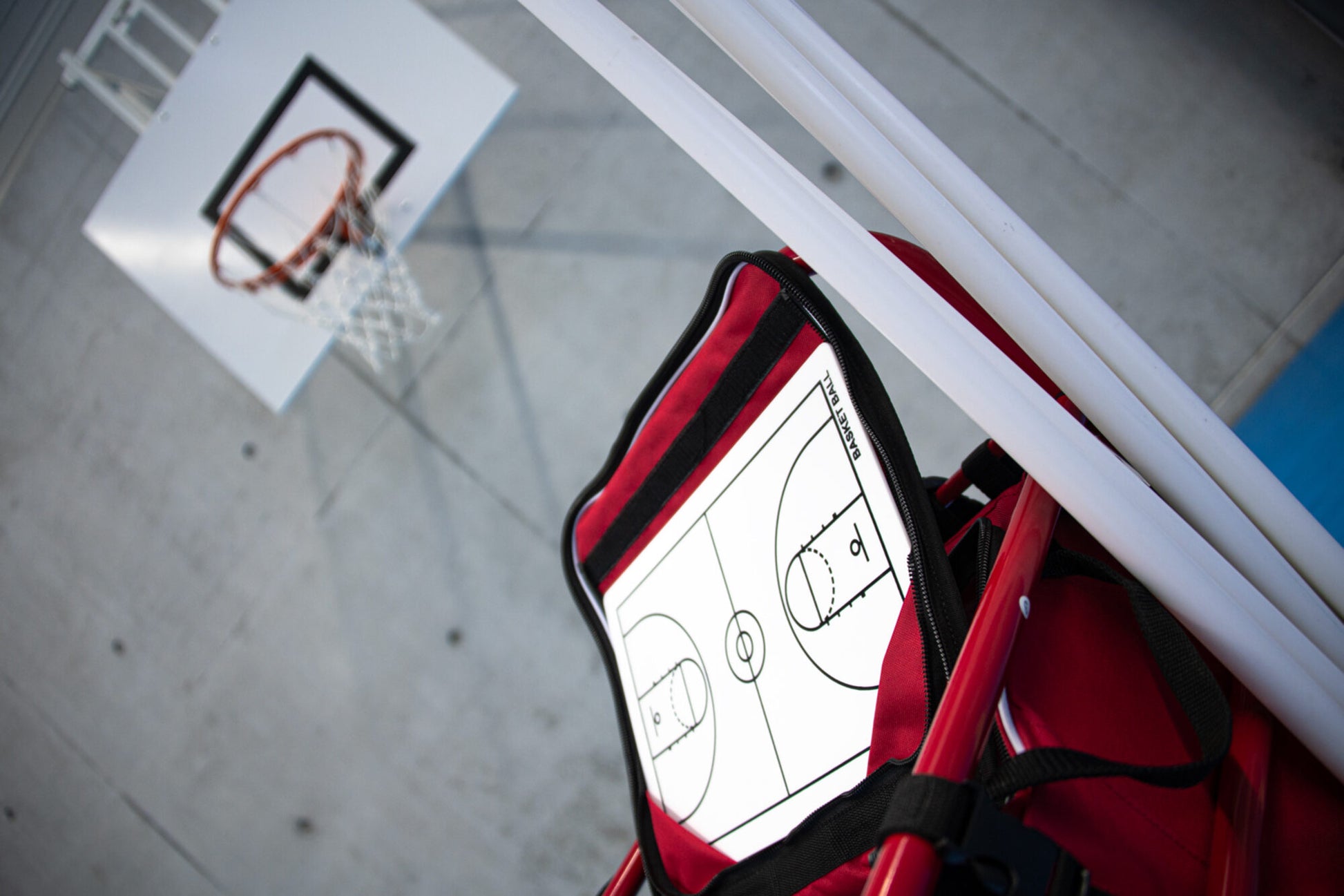Powershot POWERCART®  - der ultimative Gerätewagen - Basketball rot/weiß - machsport – Bild 