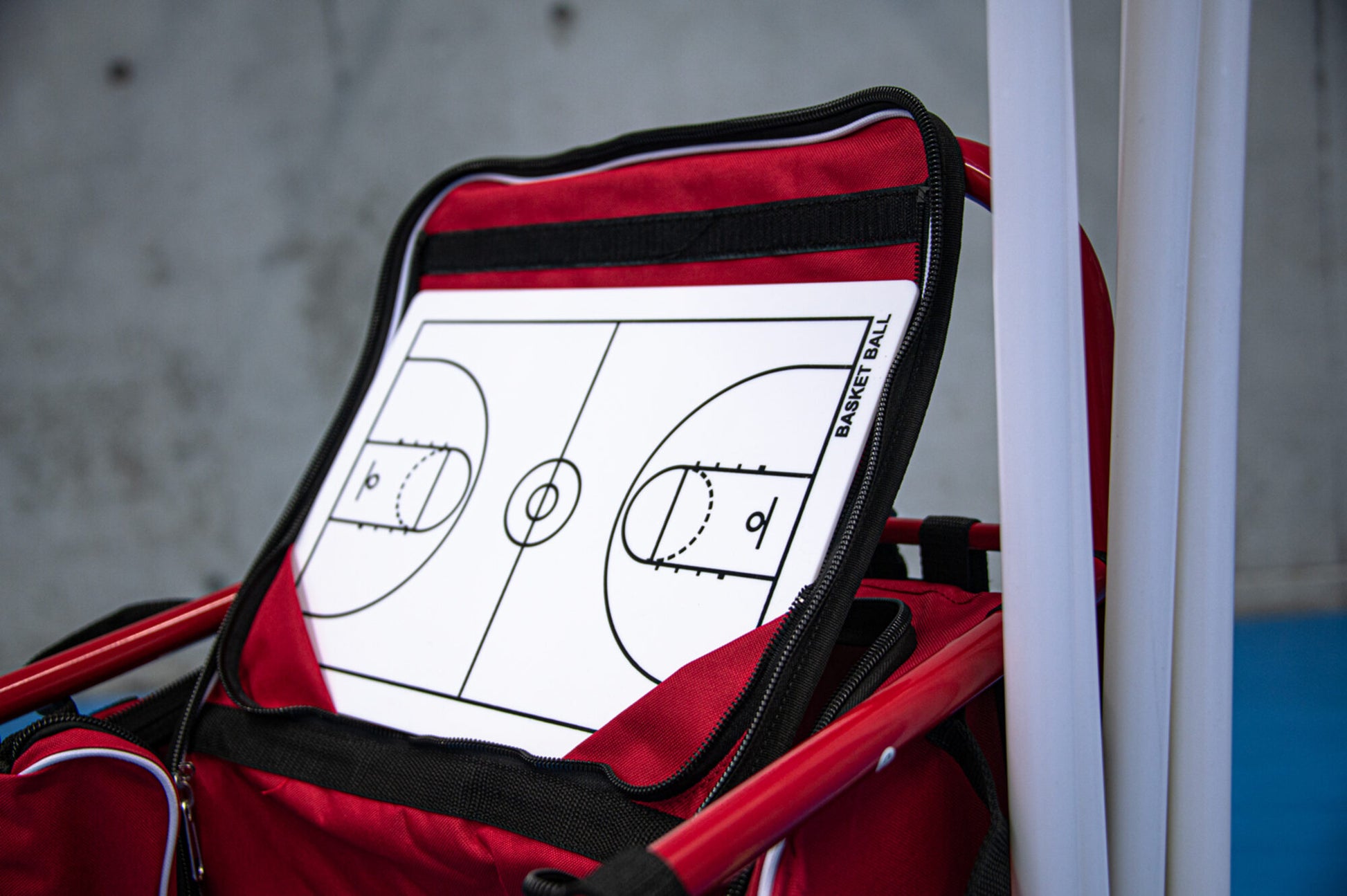 Powershot POWERCART®  - der ultimative Gerätewagen - Basketball rot/weiß - machsport – Bild 