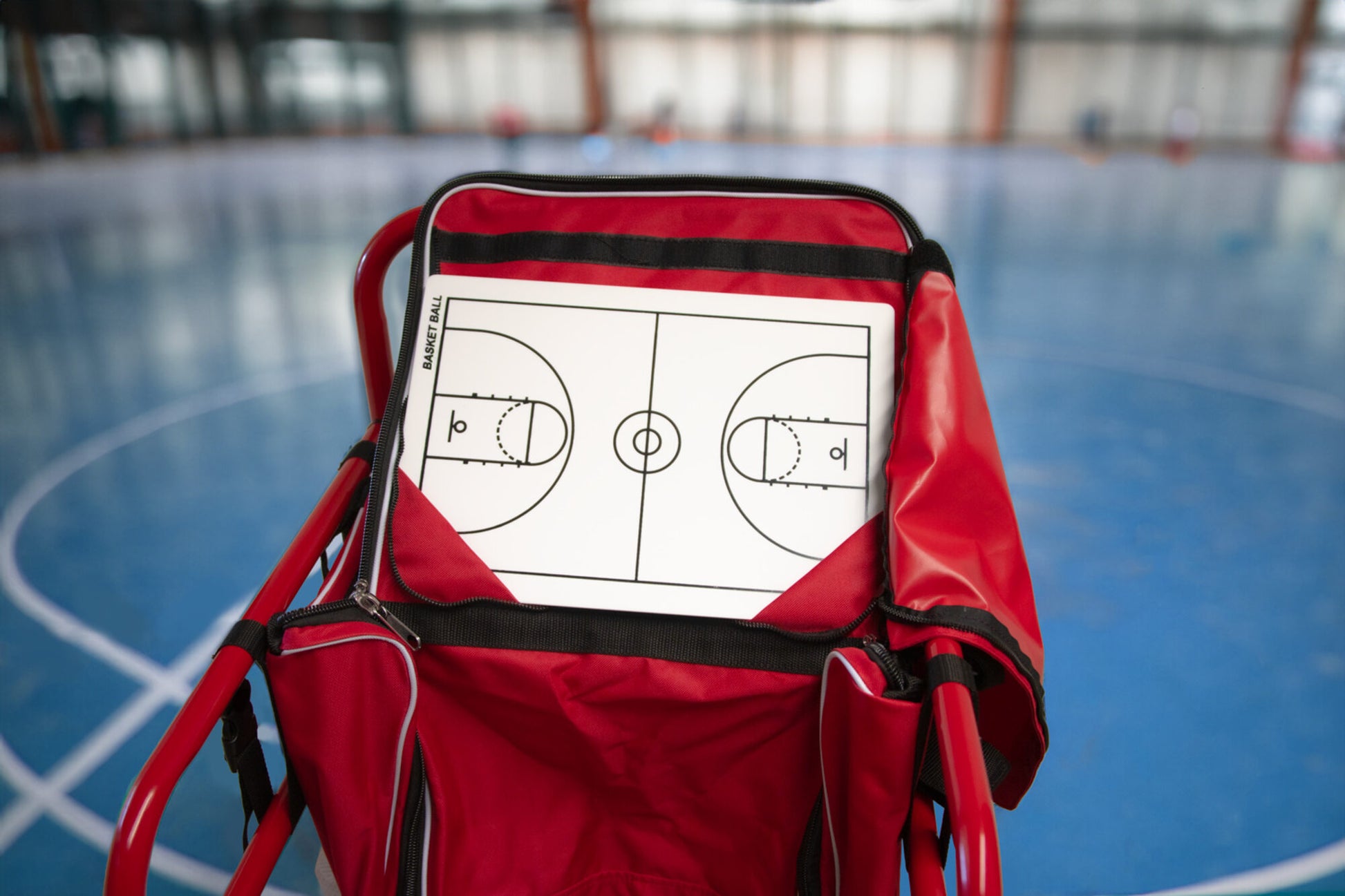 Powershot POWERCART®  - der ultimative Gerätewagen - Basketball rot/weiß - machsport – Bild 