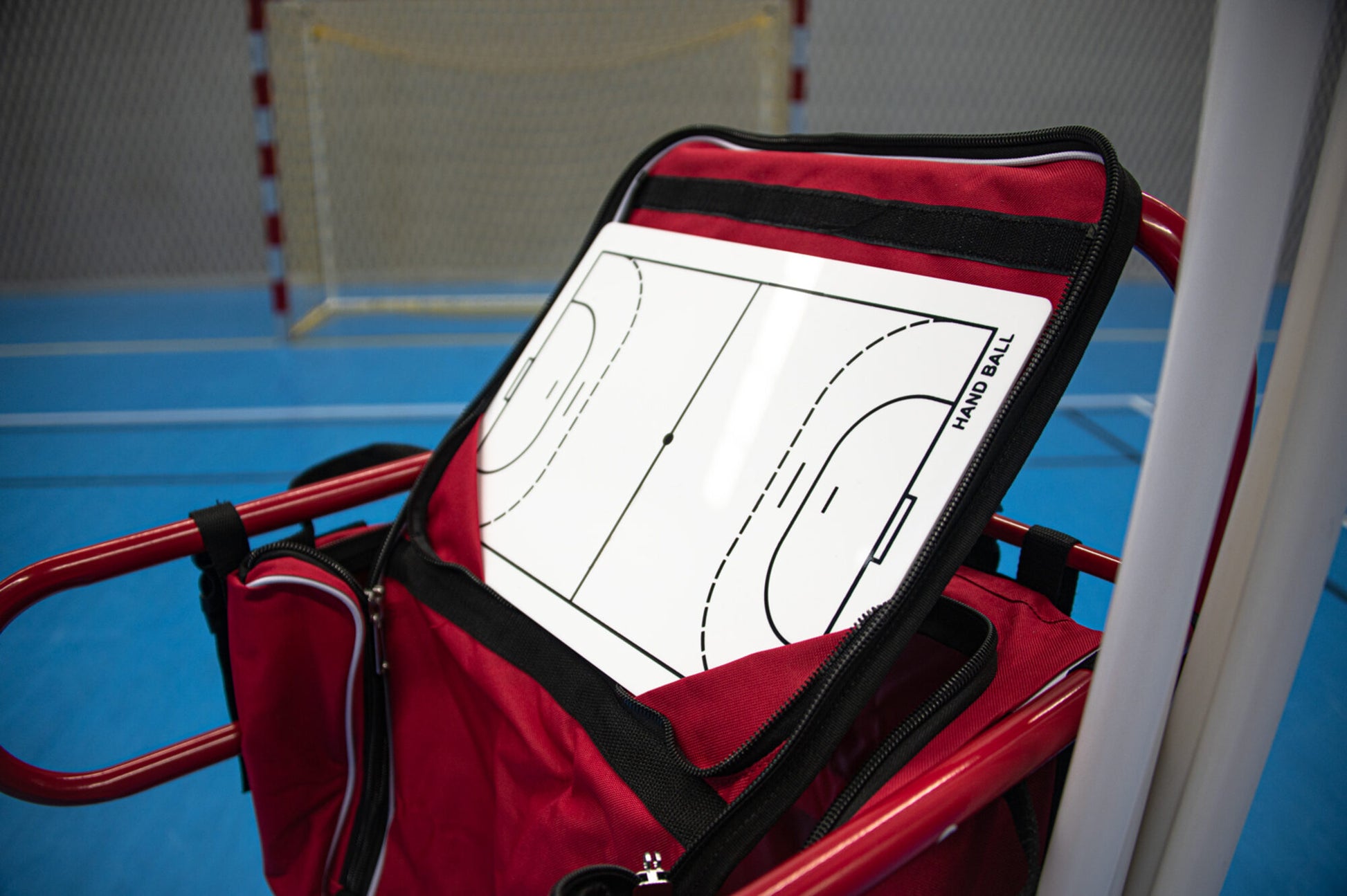 Powershot POWERCART®  - der ultimative Gerätewagen - Handball rot/weiß - machsport – Bild 