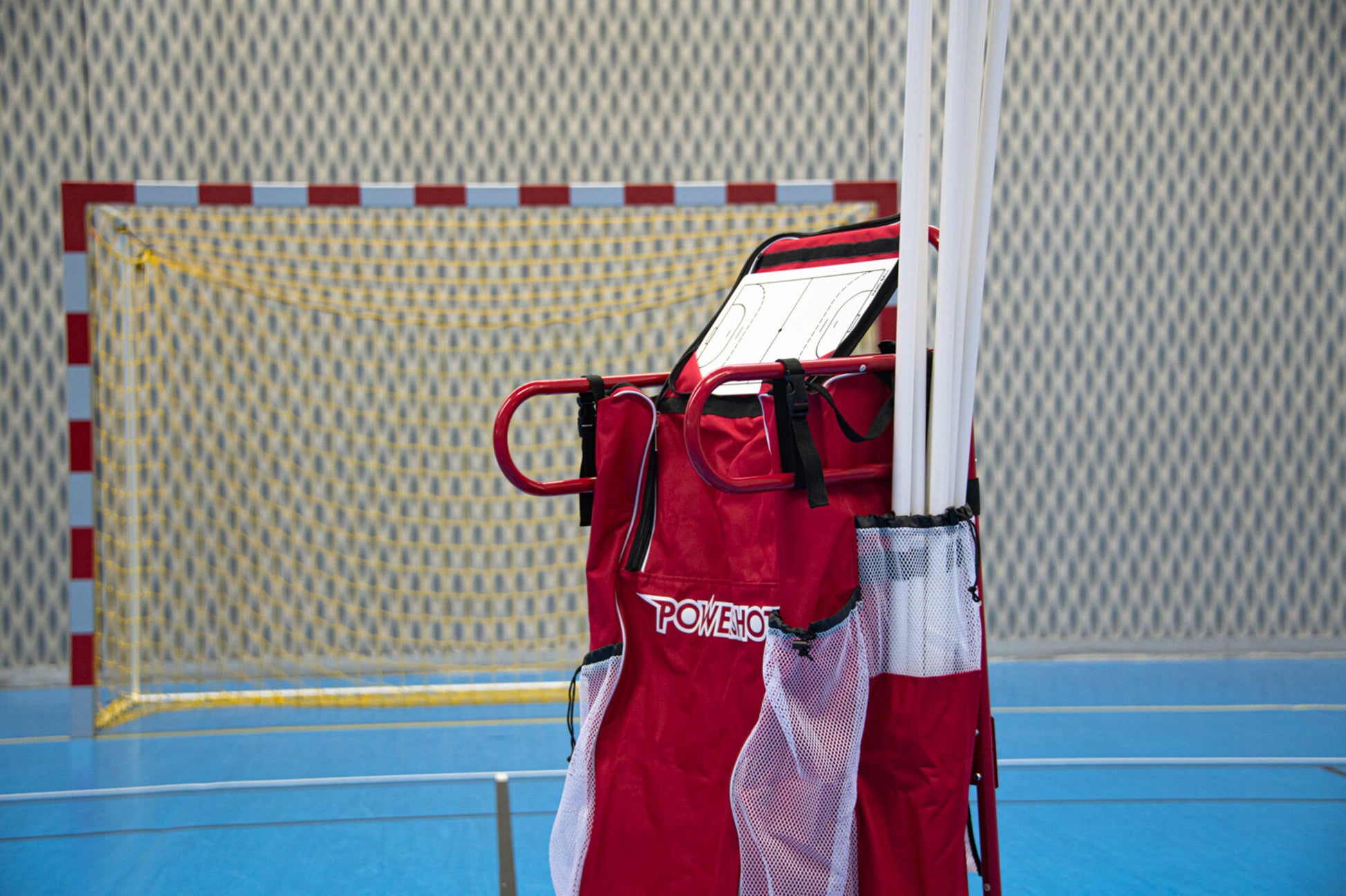 Powershot POWERCART®  - der ultimative Gerätewagen - Handball rot/weiß - machsport – Bild 