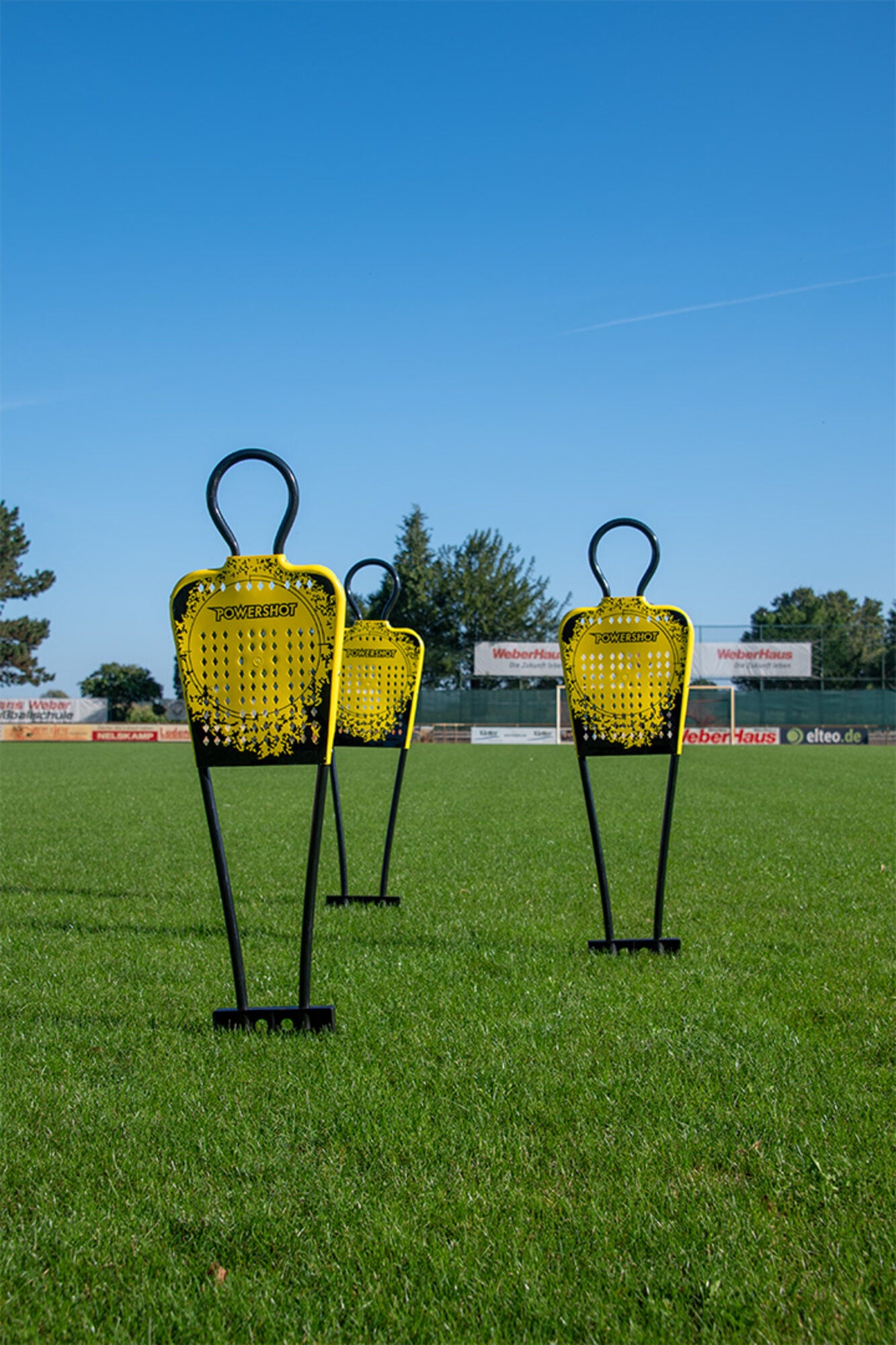 Powershot Freistoßmauer - 3er-Set Trainingsdummy Junior - Zusammenklappbar - machsport – Bild 