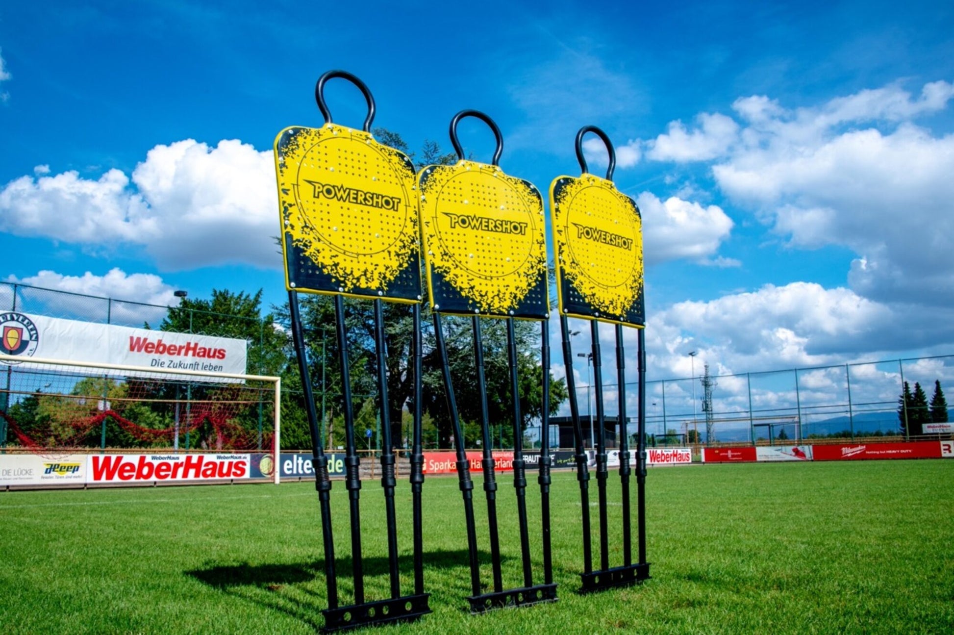Powershot Freistoßmauer - 3er-Set Trainingsdummy - Zusammenklappbar - machsport – Bild 